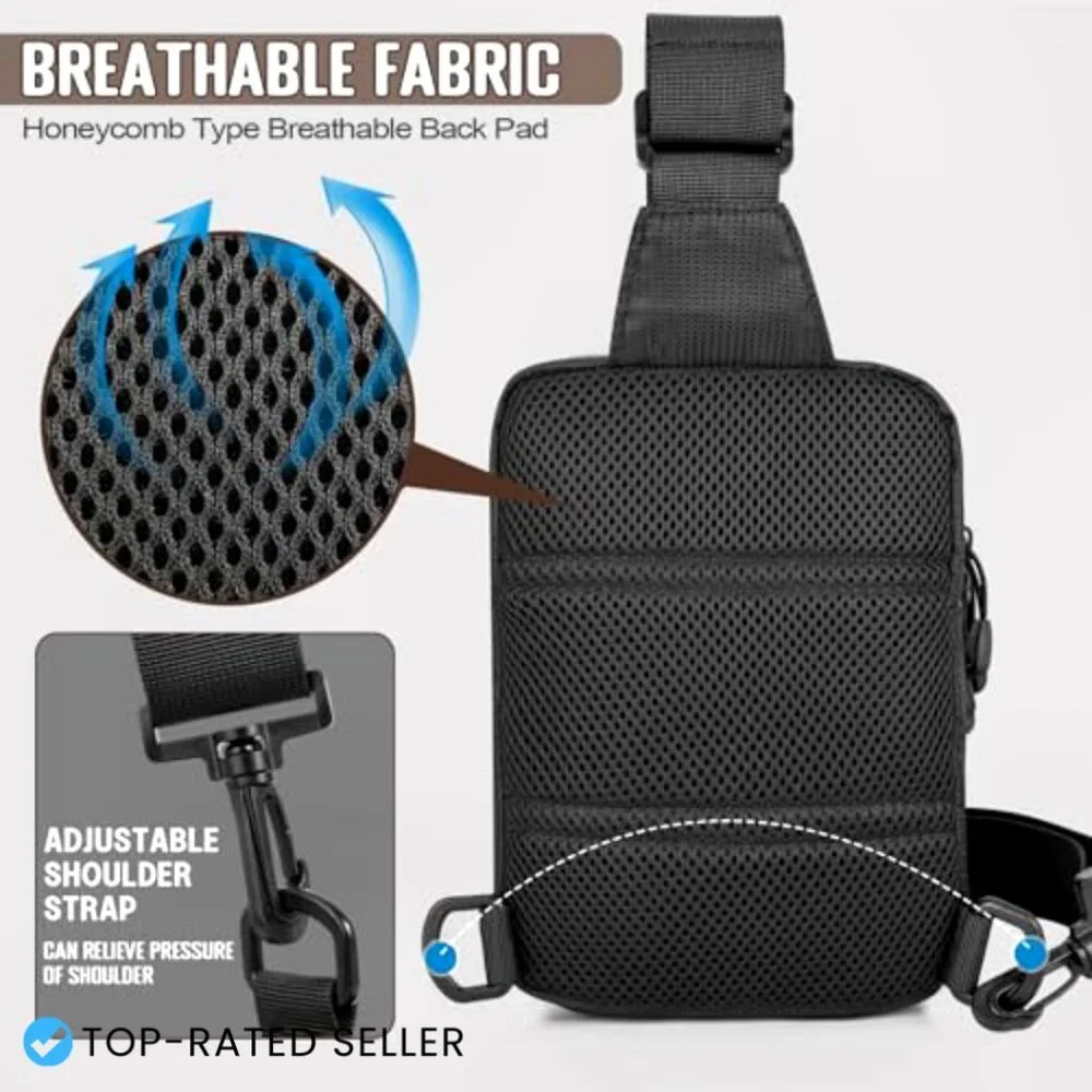 Tactical Mini Crossbody Sling Bag Waterproof Utility EDC Chest Bag for Travel